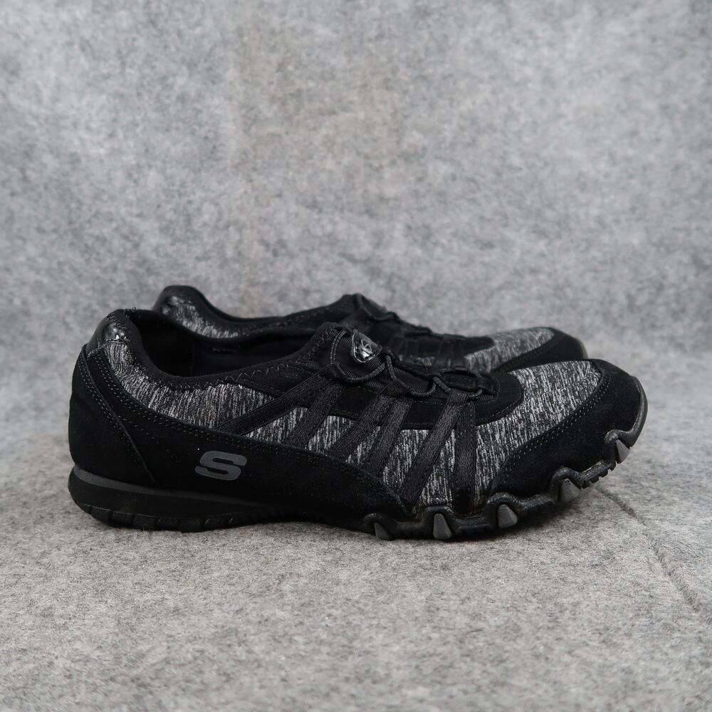 Skechers Shoes Womens 8 Slip On Sneakers Biker Relaxed Fit Memory Foam Leather